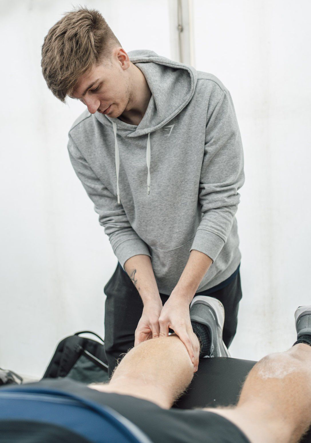 Desk worker getting treatment